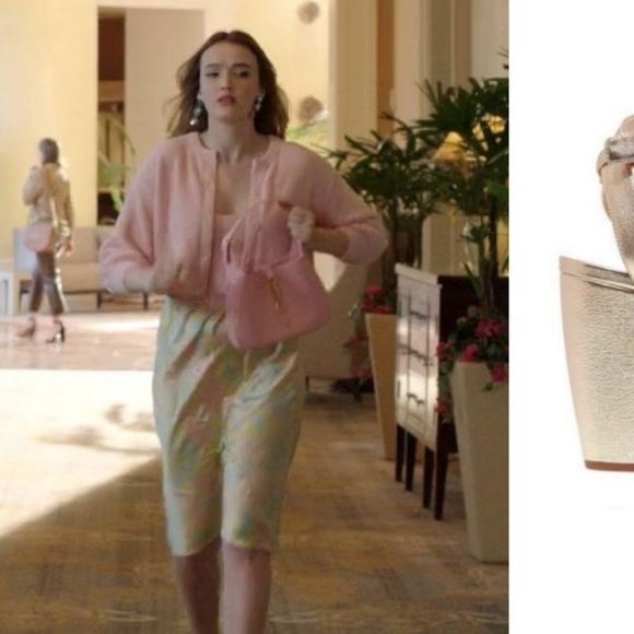 ATM Palm Print Silk Charmense Midi Skirt - Picture 4 of 13